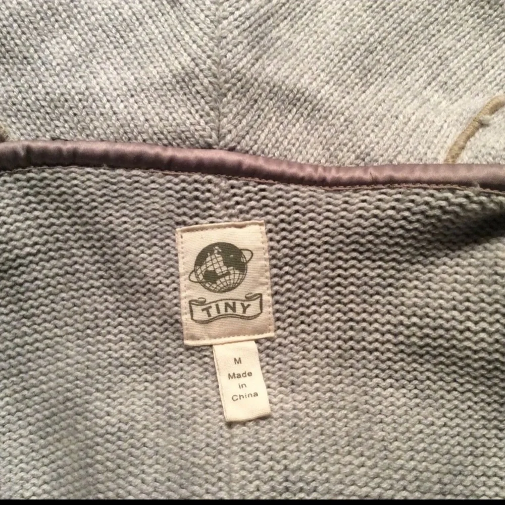 New ruffled wool blend sweater maxi cardigan coat - Picture 4 of 6